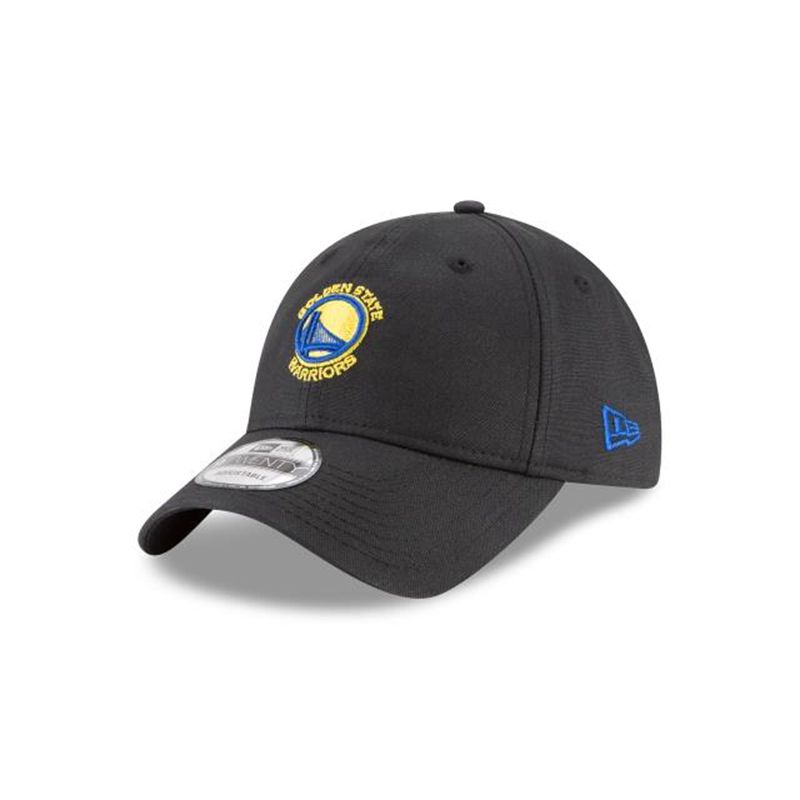 NBA Golden State Warriors Waxed Canvas 9Twenty Adjustable (TVD4225) - Black New Era Caps